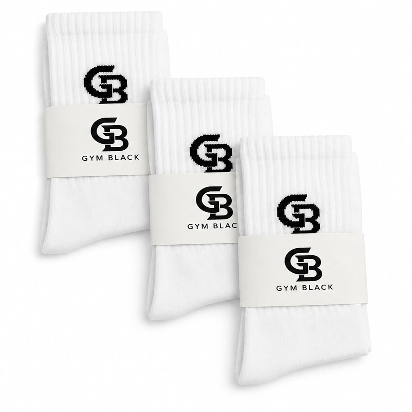 Skarpetki Sportowe Białe Unisex 3-Pak | Gymblack